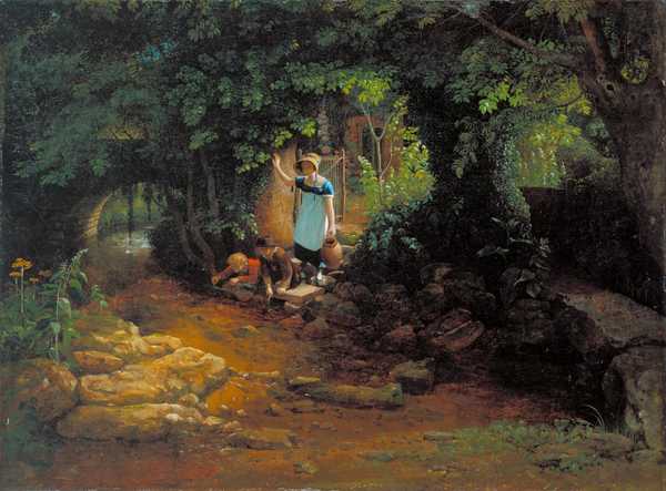 Children by a Brook