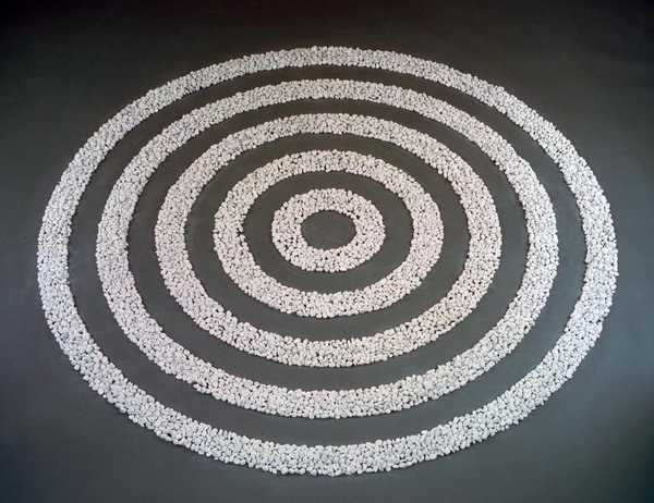 Small White Pebble Circles