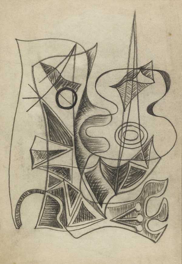 Drawing titled ‘Piano Face/Guitar Hands’‘, John Banting‘, John Banting ...