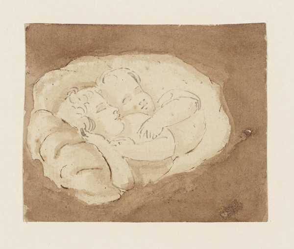 Sketch for Illustration to Bowyer’s ‘History of England’: Two Sleeping Children, for the Headpiece ‘The Murder of Edward V and his Brother’