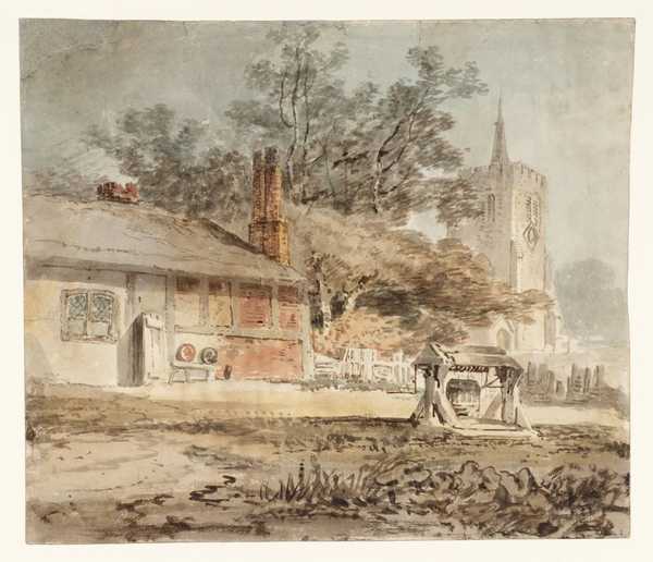 ‘A Cottage with a Well near a Church‘, Joseph Mallord William Turner ...