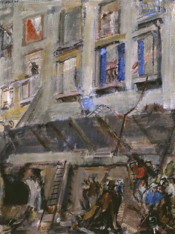 ‘Demolition of Verlaine’s House‘, Geoffrey Tibble, 1938 Tate