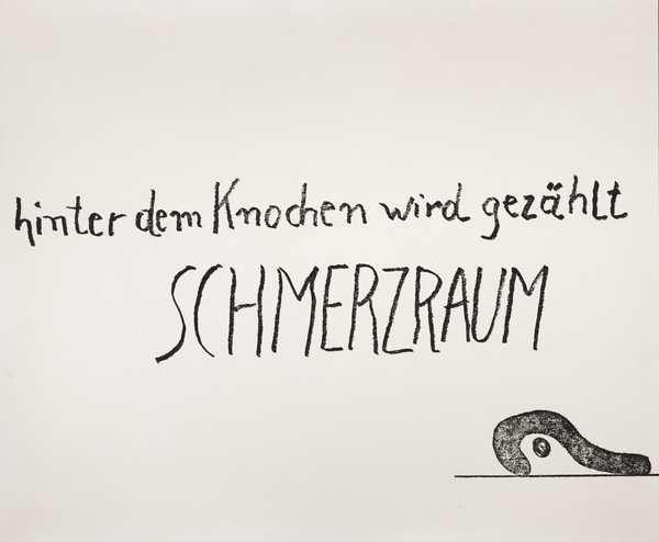 ‘hinter dem Knochen wird gezählt SCHMERZRAUM’
