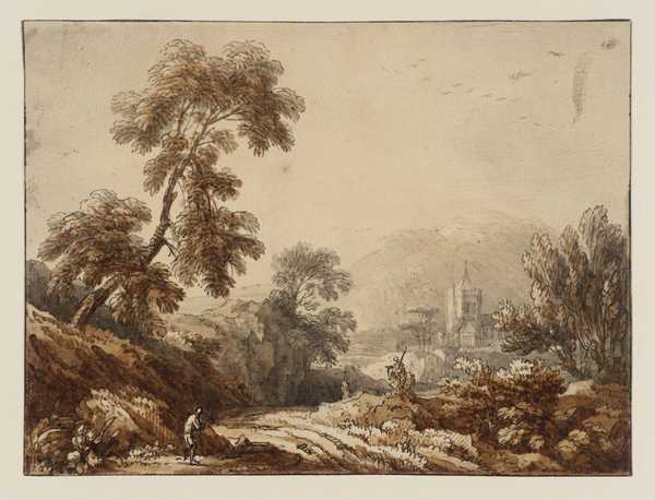 Landscape Composition with Church on the Right