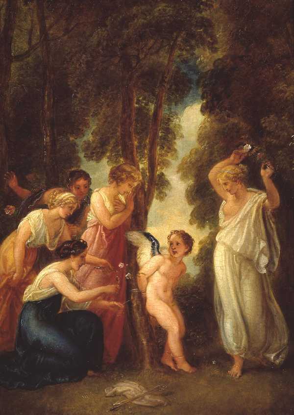 Cupid Bound to a Tree