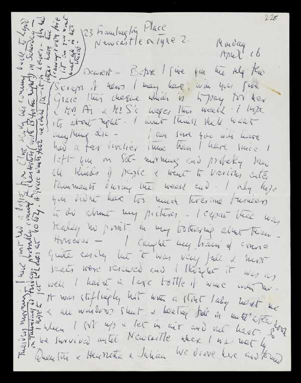 Letter from Vanessa Bell to Duncan Grant‘, Vanessa Bell, recipient ...