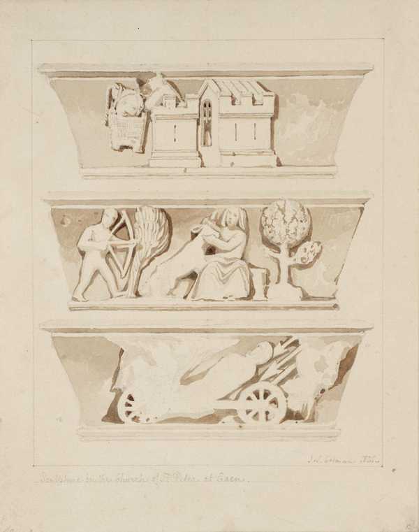 Sculpture in the Church of St Peter, Caen