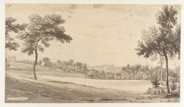 ‘View in a Park with Buildings in the Distance‘, Jean Baptiste Claude ...