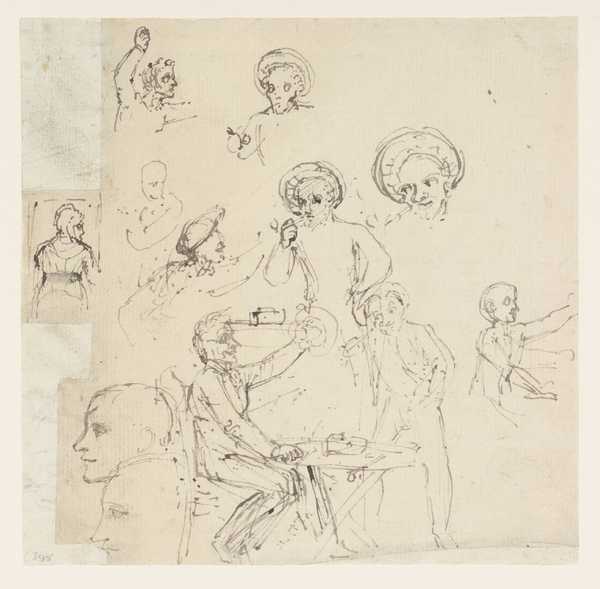 Sketches of Men Smoking and Drinking, ?for an Illustration to Burns