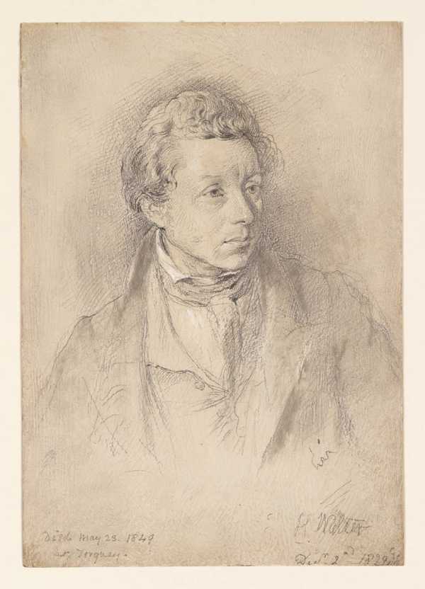 Portrait of Henry Walter. Verso: Profile of a Woman
