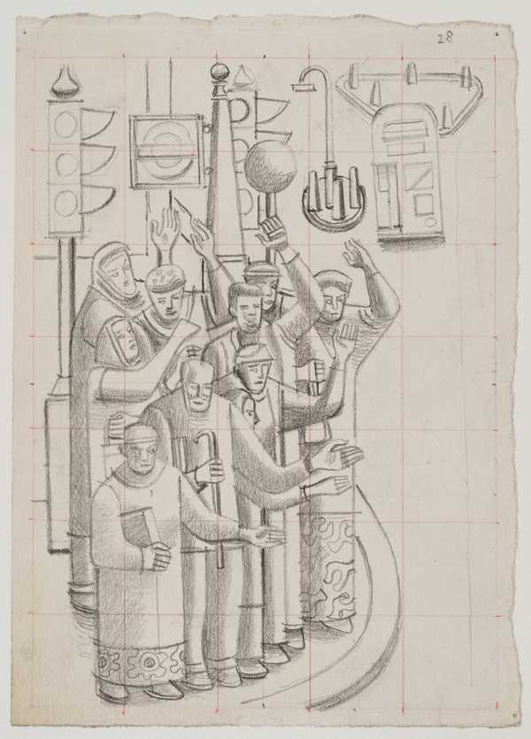 Group of people standing on a corner