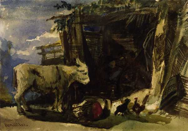 Donkey and Fowls
