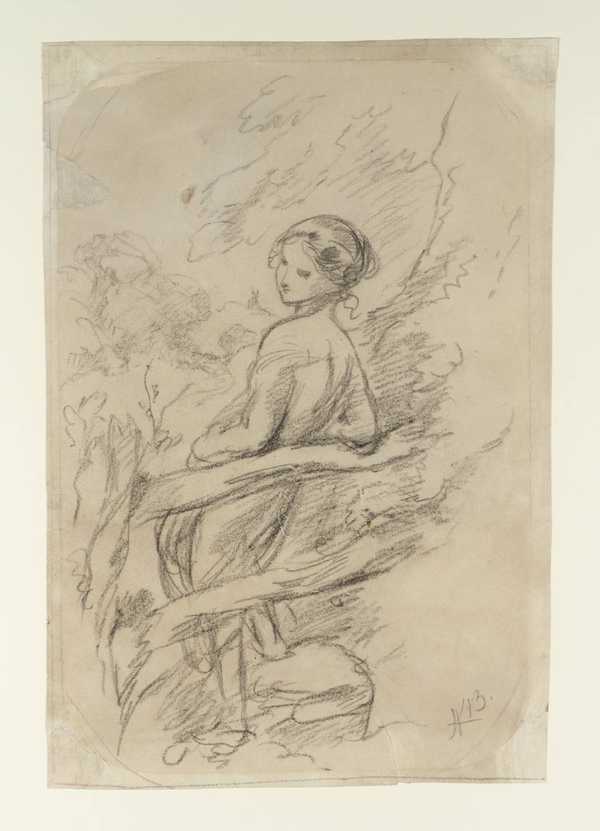 A Girl Leaning on a Stile