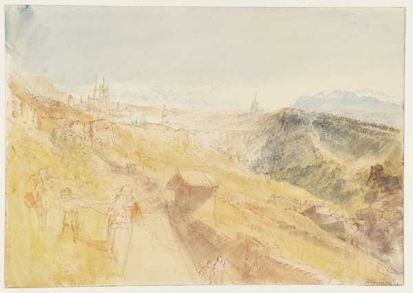 ‘Lausanne, from the West‘, Joseph Mallord William Turner, 1841 | Tate