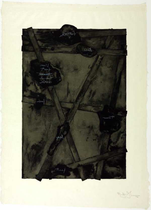‘Sketch from Untitled II‘, Jasper Johns, 1974 Tate