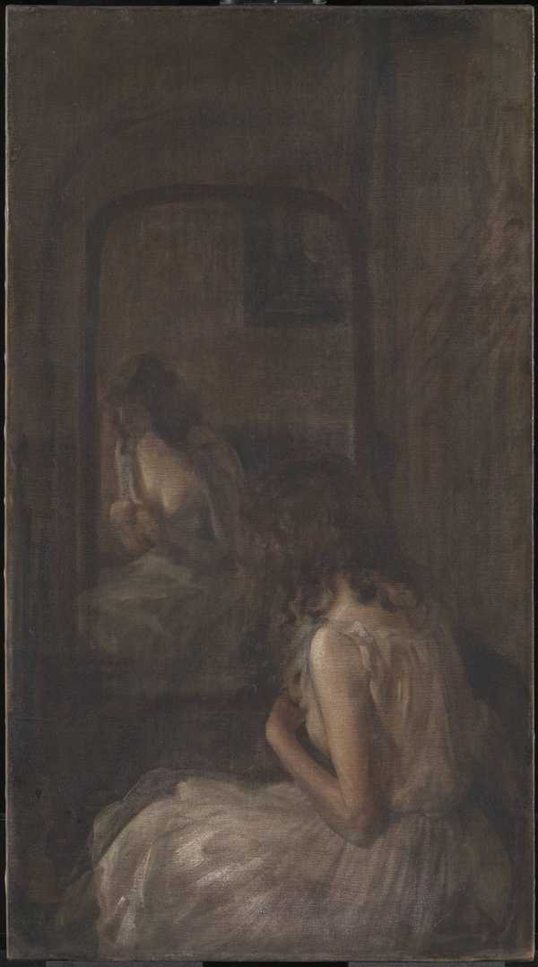 Model Seated Before a Mirror