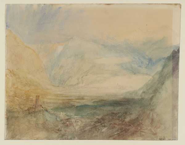 ‘Upper Rhone, with Sion in Distance‘, Joseph Mallord William Turner ...