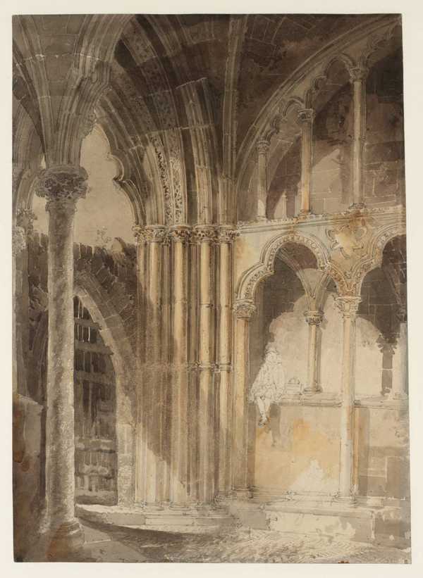 ‘The Interior of the Galilee Porch, Ely Cathedral‘, Joseph Mallord