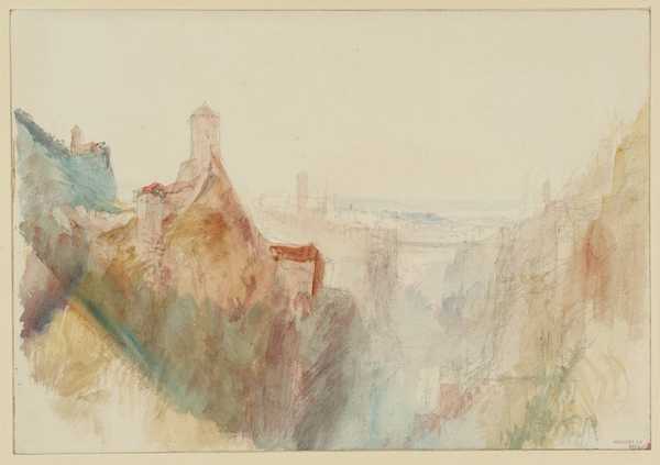 ‘Fribourg: The Red Tower‘, Joseph Mallord William Turner, c.1841 | Tate