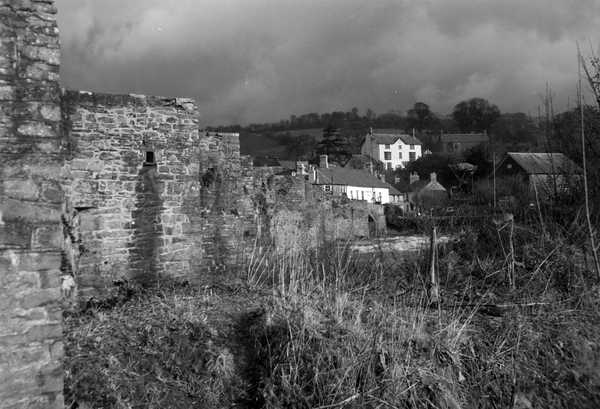 Photograph of a bridge and houses in Crickhowell, Breconshire‘, John ...