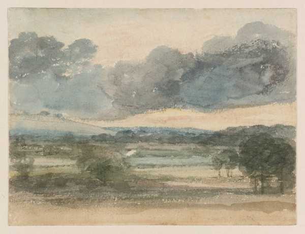 View over a Valley, Probably Epsom Downs