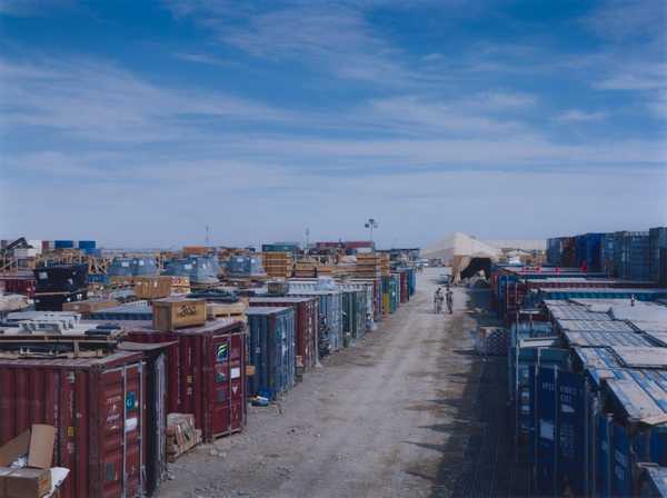 ‘One of the huge logistics compounds at Camp Leatherneck. A modern ...
