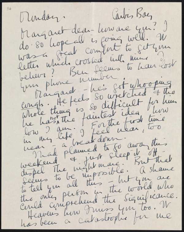 Letter sent by Barbara Hepworth to Margaret Gardiner‘, Dame Barbara ...