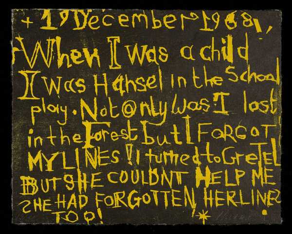 I was Hansel in the school play