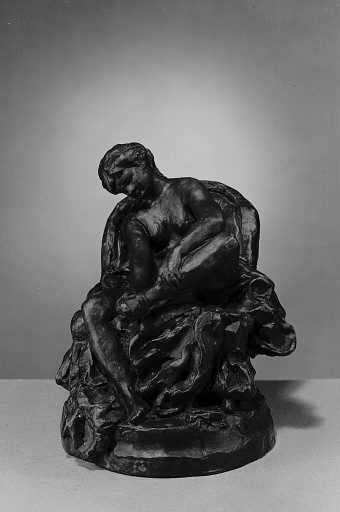 Seated Nude Taking off her Stocking