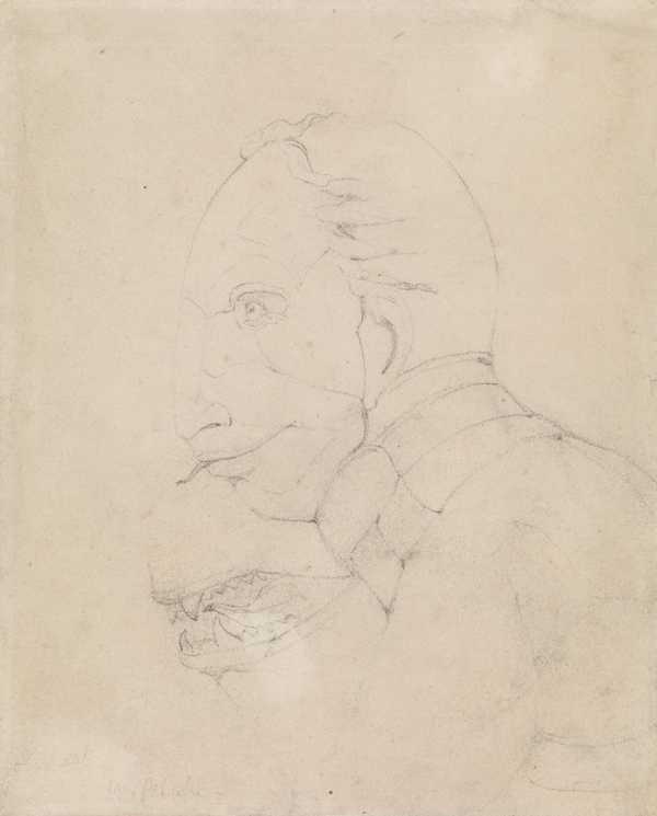 The Head of the Ghost of a Flea. Verso: A Profile and a Reduced Drawing of Milton’s First Wife