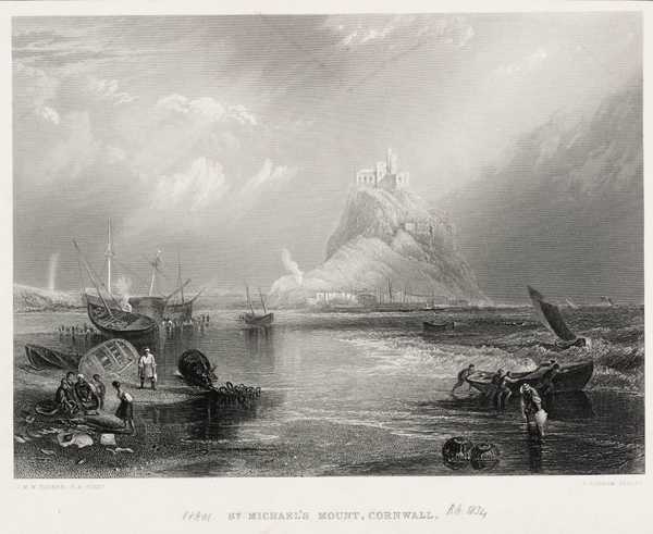 2022年最新改良版 【値下げ】J.M.W. Turner 銅版画 St MICHAELs MOUNT