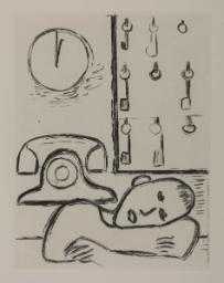 Man, Keys, Phone, Clock
