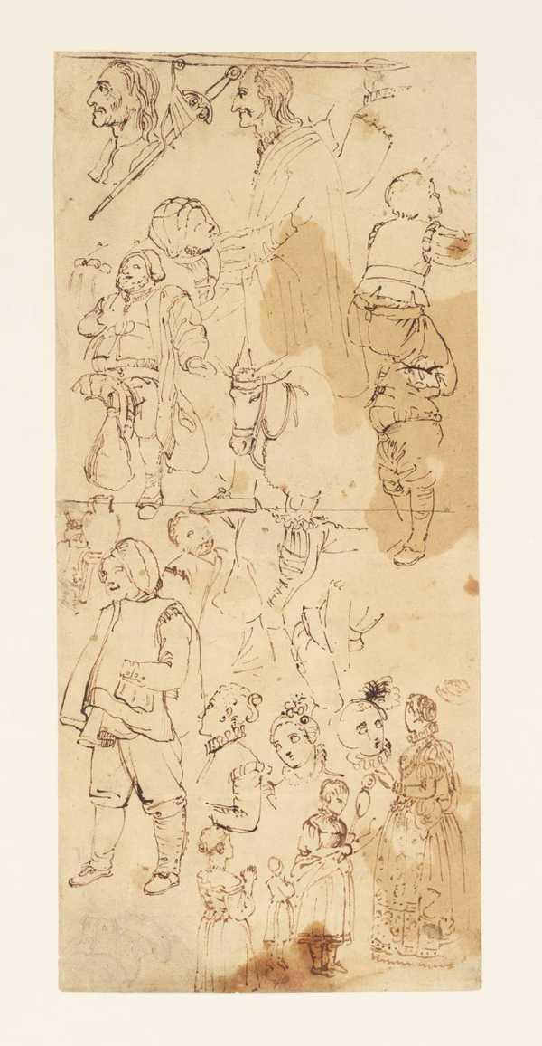 Study for ‘Don Quixote’: Don Quixote and Sancho Riding, and Other Figures