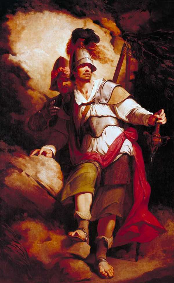 Sir Arthegal, the Knight of Justice, with Talus, the Iron Man (from Spenser’s ‘Faerie Queene’)
