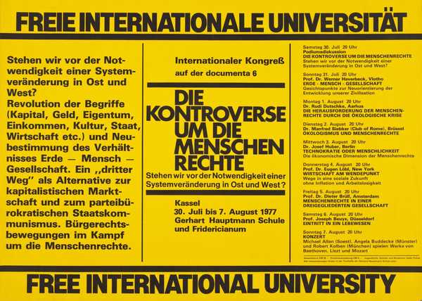 ‘Die Kontroverse um die Menschen Rechte’. Documenta 6