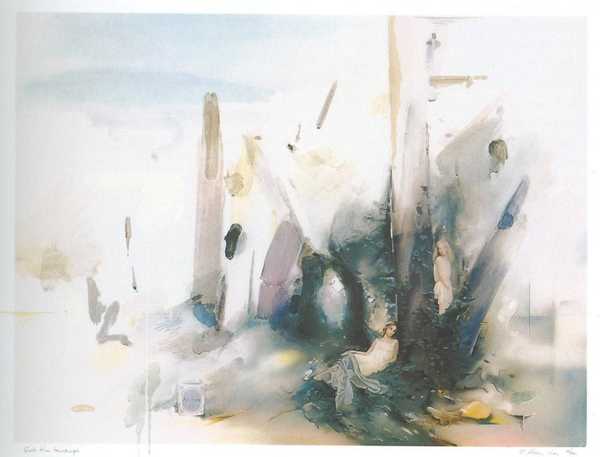 Soft blue landscape