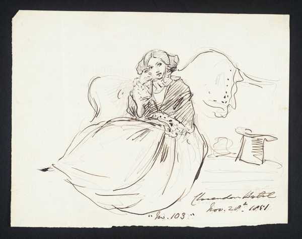 [title not known] Verso: Sketch of Head and Neck