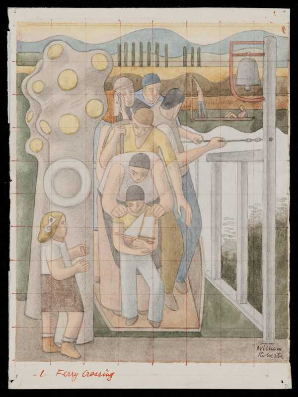 Ferry Crossing, Study for ‘The Ferry’