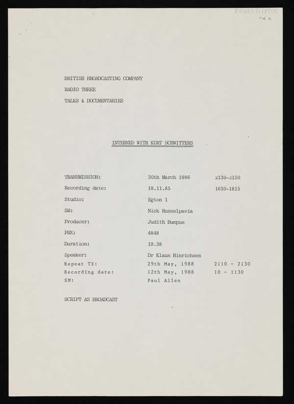 British Broadcasting Corporation (BBC) (London, UK) | Tate