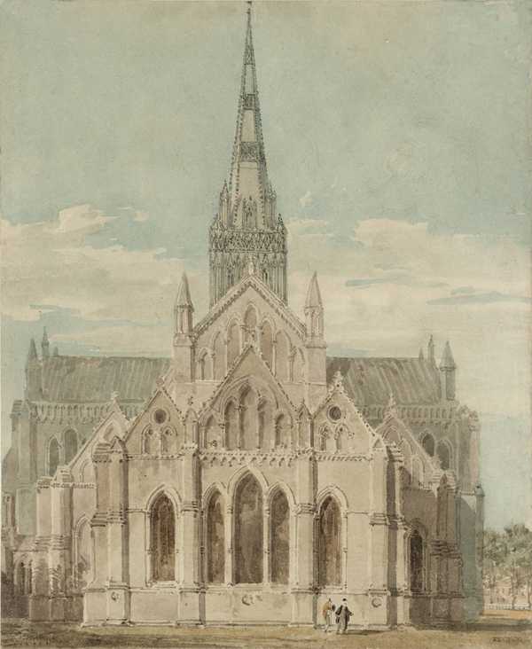 ‘Salisbury Cathedral from the East‘, Joseph Mallord William Turner, c ...