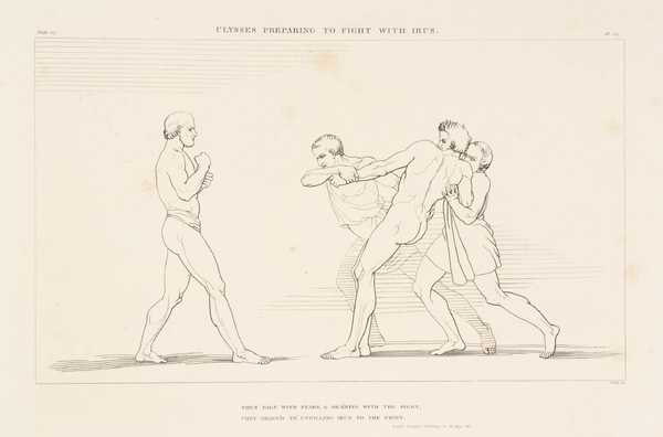 Ulysses Preparing to Fight with Irus