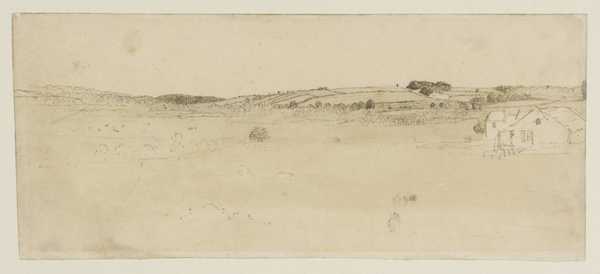 Coast Scene: Open Landscape, Houses to Right