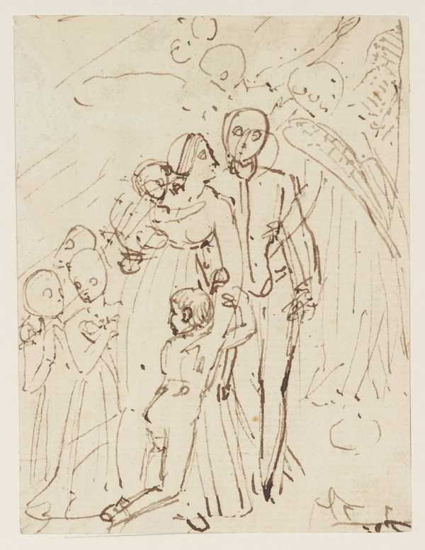 A Man Surrounded by his Family, ?About to Be Arrested