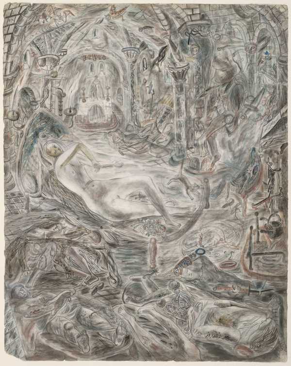 ‘Illustration to the Arthurian Legend Guenever‘, David Jones, 193840