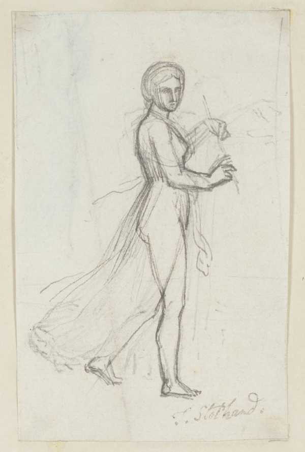 A Flute Player, ?from a Greek Relief