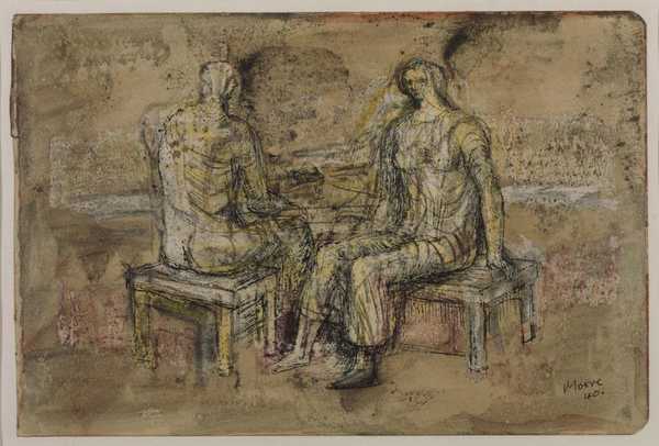 ‘Two Seated Figures‘, Henry Moore OM, CH, 1940 | Tate