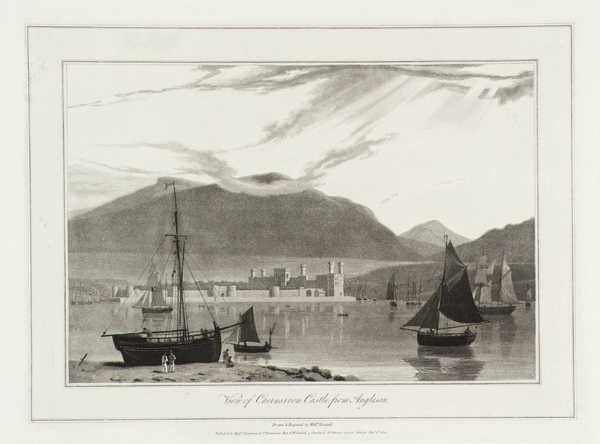 View of Caernarvon Castle, from Anglesea