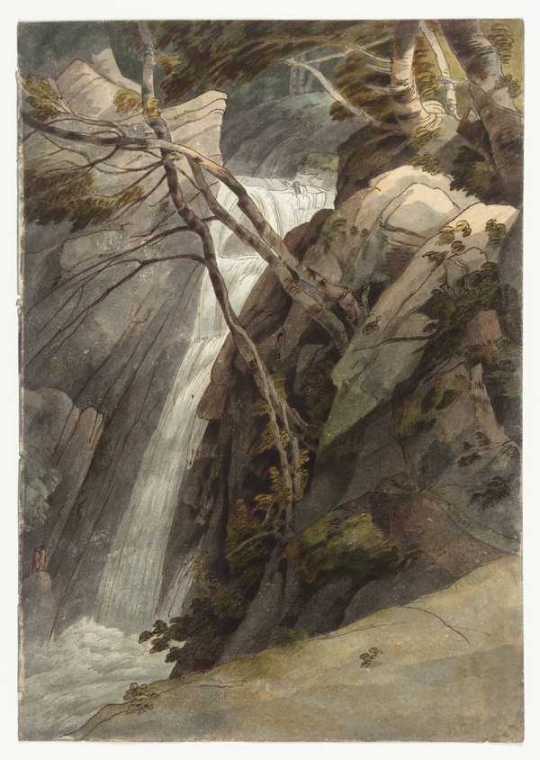 ‘Waterfall near Ambleside‘, Francis Towne, 1786 | Tate