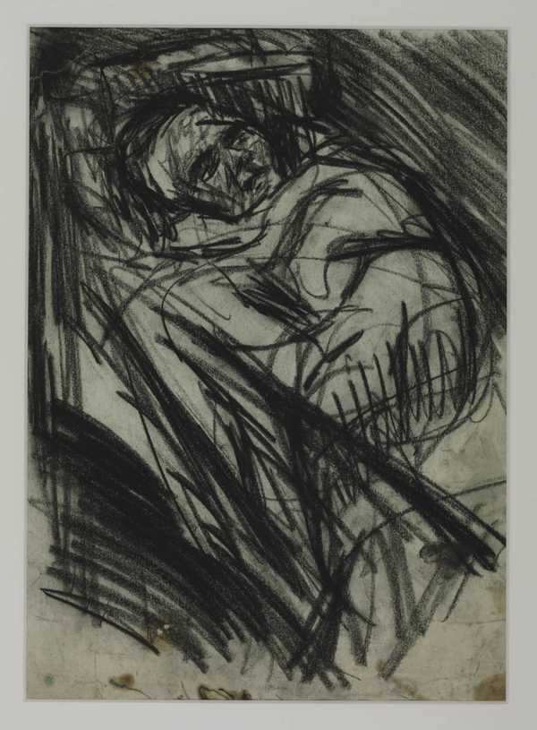 Drawing for ‘Woman Ill in Bed Surrounded by Family (Rosalind)’