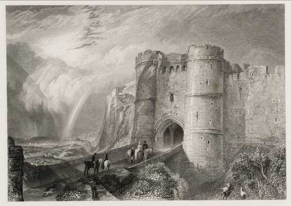 ‘Carisbrook Castle, Isle of Wight‘, after Joseph Mallord William Turner ...